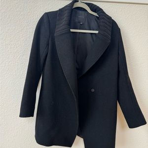 Theory Knitted Collar Wool Coat